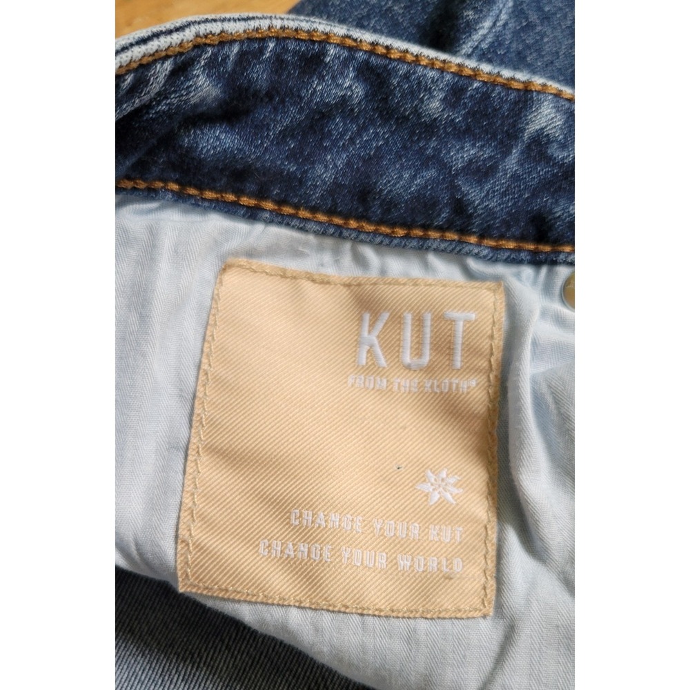KUT From The Kloth Jean Wide Leg Jeans Women's 10 High Rise Blue Stretch Denim - Picture 8 of 11